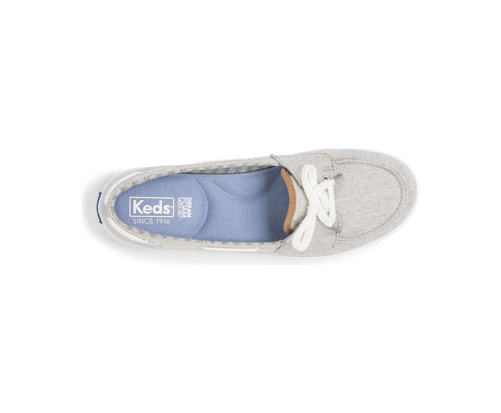 Slip On Γυναικεια - Keds Charter Chambray - Γκρι - CFIHN2578